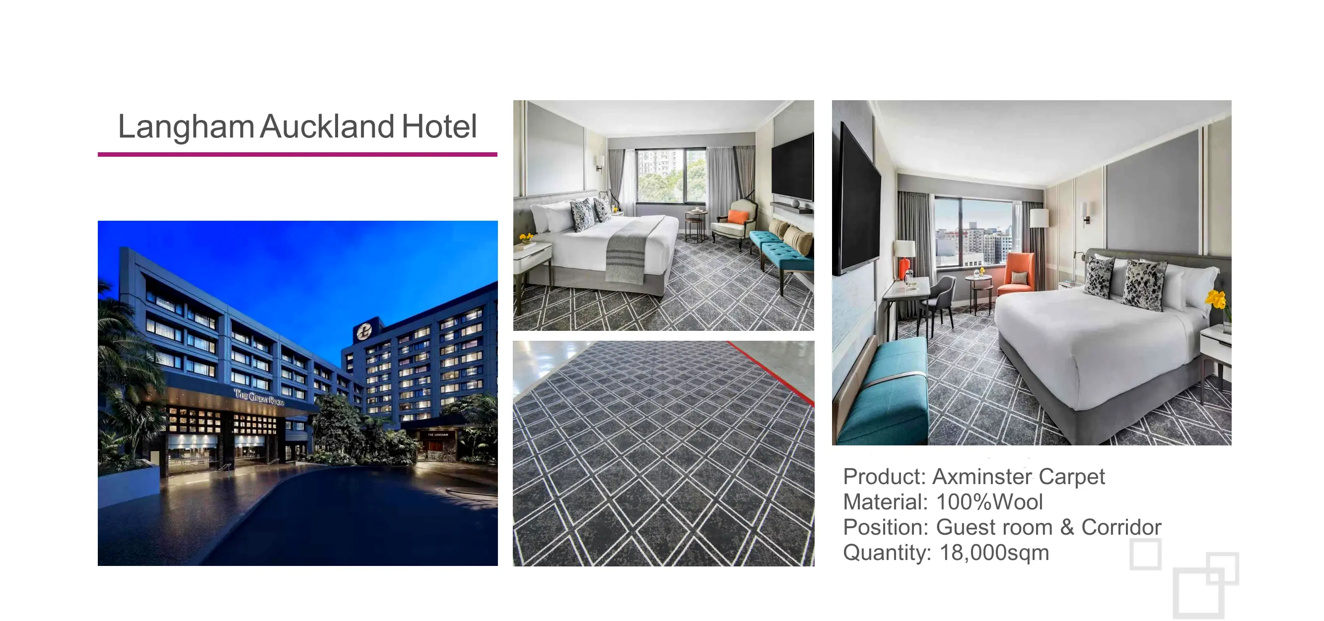 Langham Auckland Hotel carpet project photo 1