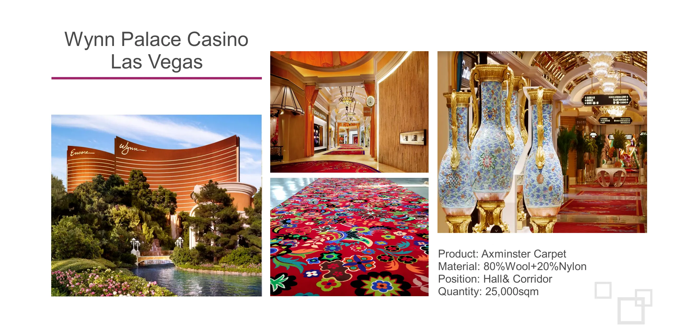 Wynn Palace Casino carpet project photo 1