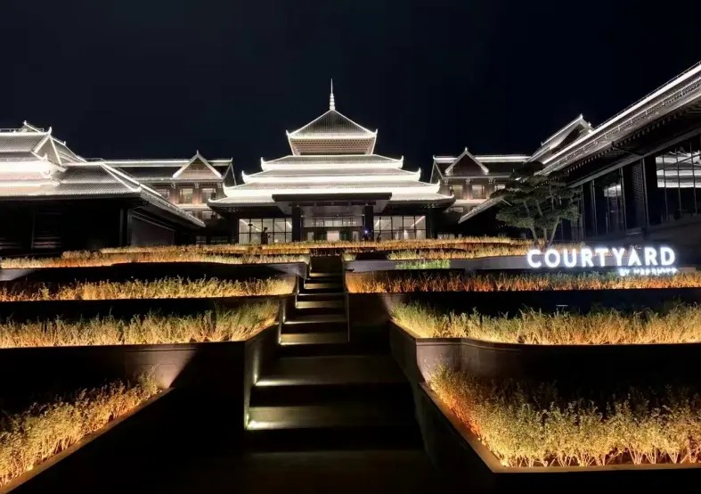 Marriott Hotel Courtyard Liuzhou Sanjiang carpet project by Shengyuan Carpet